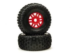 Arrma Mojave DBOOTS Fortress Tire Set Glued (Red) (2pcs