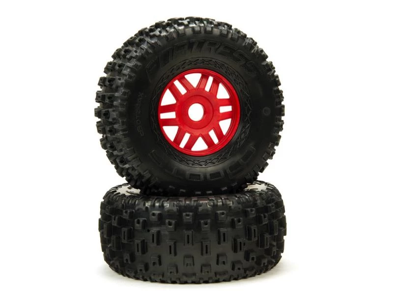 Arrma Mojave DBOOTS Fortress Tire Set Glued (Red) (2pcs 1 Arrma Mojave DBOOTS Fortress Tire Set Glued (Red) (2pcs
