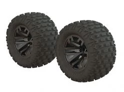 Arrma Granite Dboots Fortress MT Tire Set 2.8in Glued Gun Metal (2)