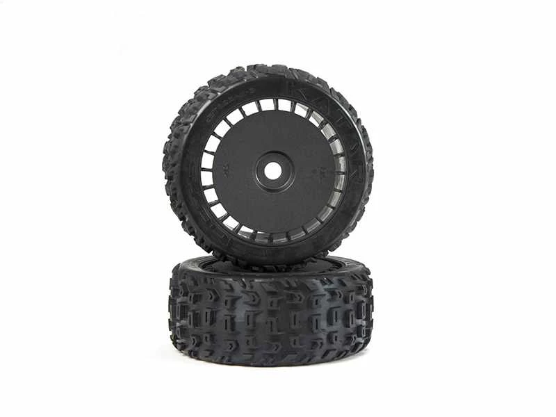 Arrma Talion EXB DBoots Katar T Belted 6s Tyre Set Glued On Black Wheels (2) 1 Arrma Talion EXB DBoots Katar T Belted 6s Tyre Set Glued On Black Wheels (2)