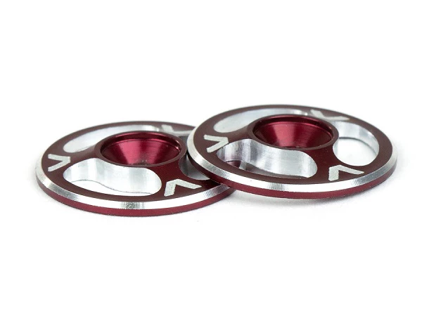 Avid RC TRIAD Machined Alloy 1/10th Wing Buttons - Red 1 Avid RC TRIAD Machined Alloy 1/10th Wing Buttons - Red